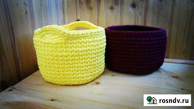 Корзинки из трикотажной пряжи на заказ Ульяновск - изображение 1