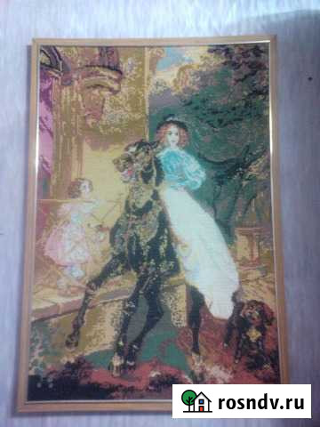 Картина всадница вышитая крестиком Волгоград - изображение 1