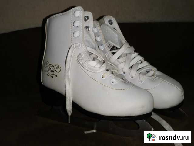 Коньки для девочки белые размер 30 Сердобск - изображение 1