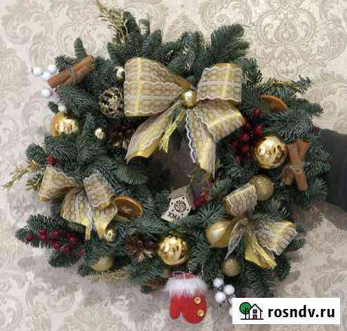 Новогодний венок из нобилиса Москва