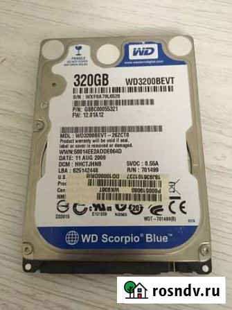 Жесткий диск для ноутбука Western Digital 320 Gb Калуга - изображение 1