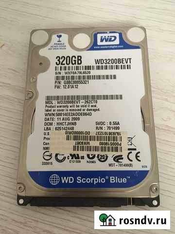 Жесткий диск для ноутбука Western Digital 320 Gb Калуга - изображение 1