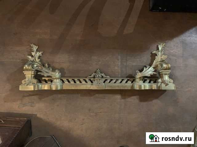 Антикварный бронзовый барьер для камина Малоярославец - изображение 1