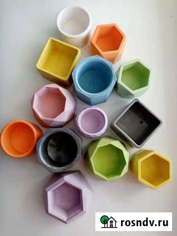 Цветные,глянцевые,лаковые горшочки из гипса Пермь - изображение 1