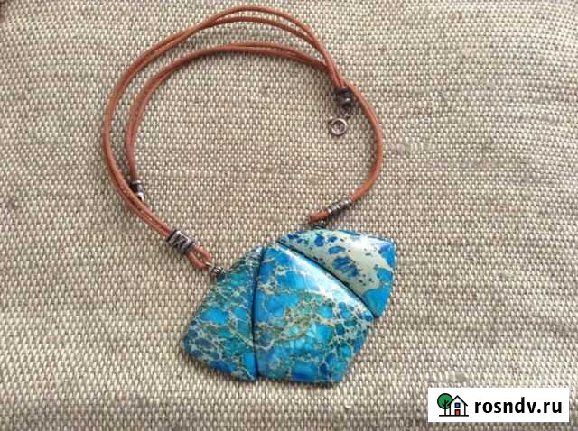 Колье с натуральным камнем -варисцит Воронеж - изображение 1