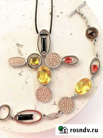 Swarovski Комплект Оригинал Кулон Браслет Кристалл Тольятти - изображение 1