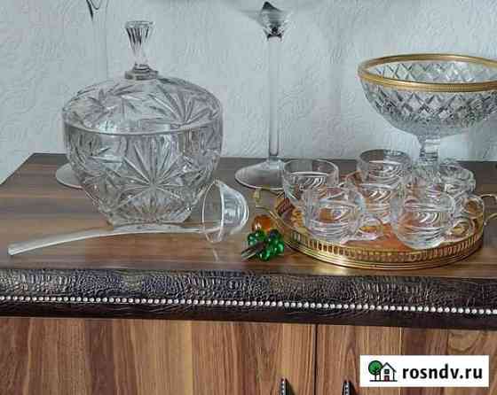 Крюшонница с кружками, посуда из Европы Грозный