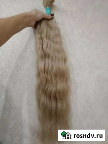 Волосы волнистые срез для наращивания 65 см Ярославль - изображение 1