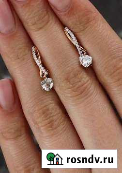 Серьги серебро позолота Верхняя Пышма - изображение 1