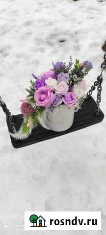 Цветы в коробке корзине Нижнекамск - изображение 1