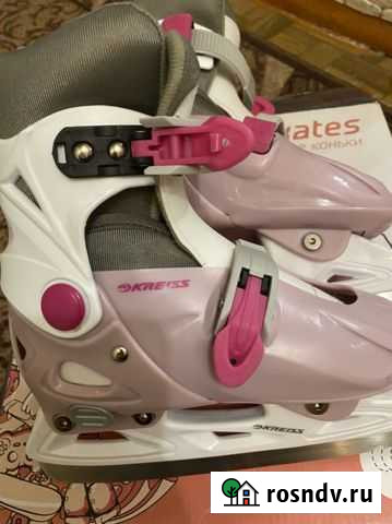 Коньки ледовые для девочки раздвижные Казань - изображение 1