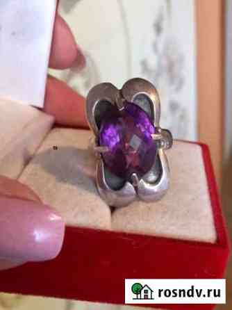 Серебренное Кольцо С Большим Аметистом Тверь