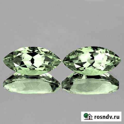 Аметист натуральный зеленый 5,04 Ct 2шт VVS Бразил Химки