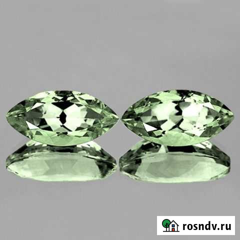 Аметист натуральный зеленый 5,04 Ct 2шт VVS Бразил Химки - изображение 1