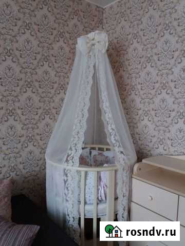 Кроватка-трансформер круглая овальная Пермь - изображение 1