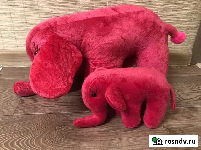 Игрушка мягкая розовый слон Тюмень - изображение 1