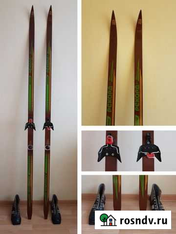 Лыжи Рекорд, пластик, Нововятск, с ботинками Благовещенск - изображение 1