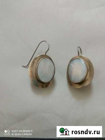 Старинные серьги иризация лунный камень адуляр Липецк - изображение 1