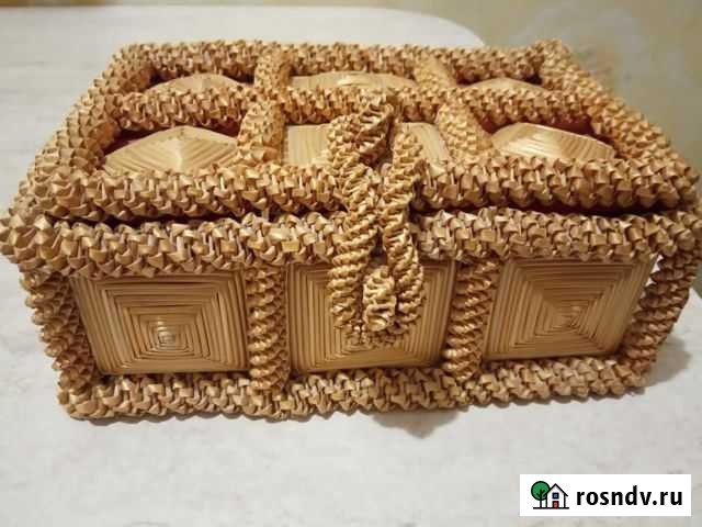 Шкатулка из соломы Астрахань - изображение 1