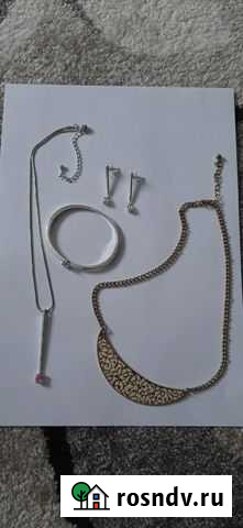 Комплект: колье, браслет, серьги вечерние люксовые Челябинск - изображение 1