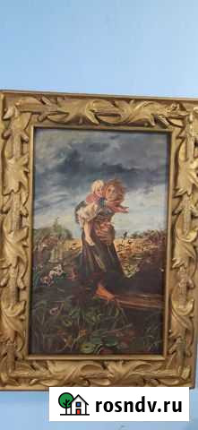 Картина маслом на холсте старинная Псков - изображение 1