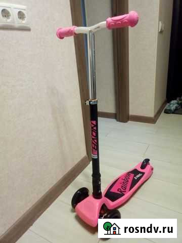 Самокат детский трехколесный светящиеся колеса Киров - изображение 1