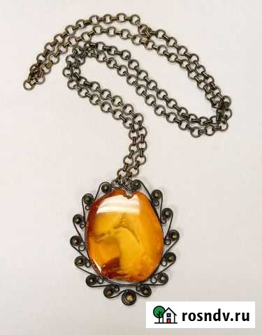 Кулон с янтарем, СССР Волгоград - изображение 1