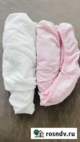 Простынь на резинке в прямоугольную кроватку малыш Челябинск - изображение 1