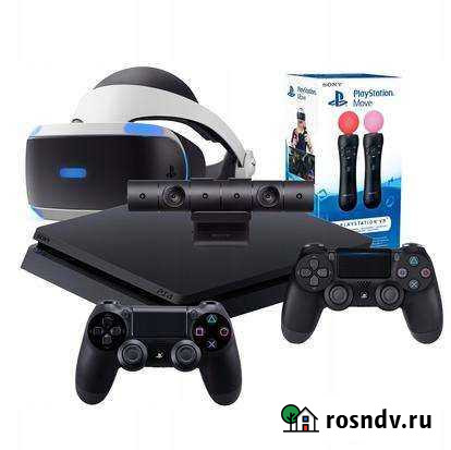 Игровая приставка Sony Playstation 4 slim с VR Подольск - изображение 1