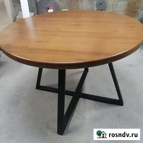 Стол обеденный круглый лофт Барнаул - изображение 1