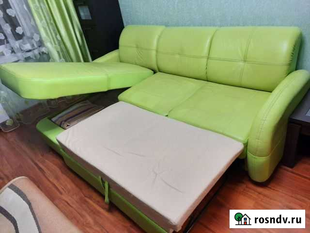 Кожаный угловой диван бу Кушнаренково - изображение 1