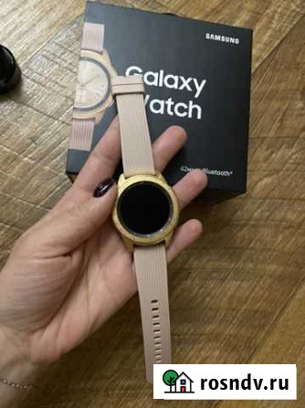 Умные часы Samsung Galaxy Watch 42мм (розовое золо Альметьевск - изображение 1