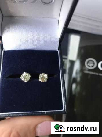 Золотые серьги с бриллиантами Липецк - изображение 1