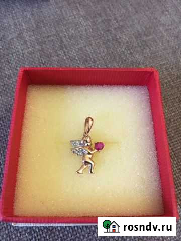 Подвеска ангел с рубином и бриллиантами Сыктывкар - изображение 1