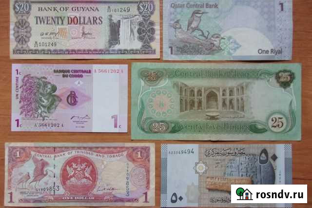 Банкноты экзотические, 6 шт Санкт-Петербург - изображение 1