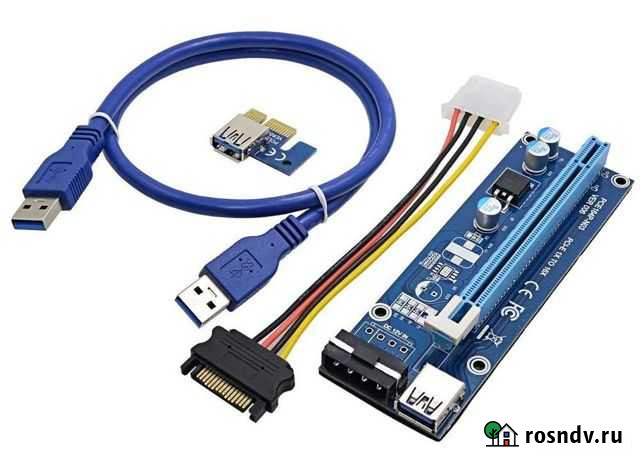 Райзеры riser 006S molex и 007S SATA Смоленск - изображение 1