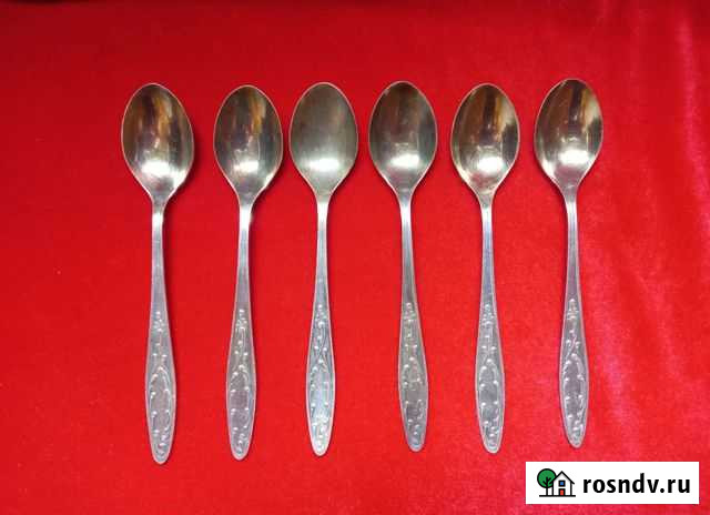 Мельхиоровые ложки СССР чайные Туапсе - изображение 1