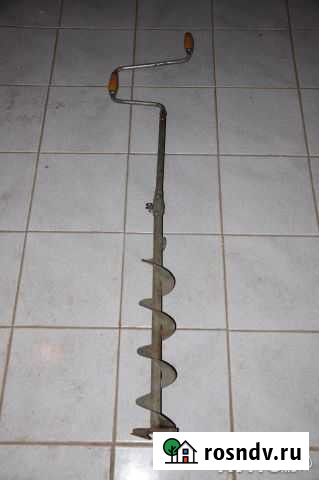 Бур советских времен легкий двуручный для рыбалки Подстепки - изображение 1