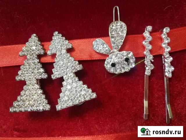 Зажимы для волос со стразами Завьялово - изображение 1