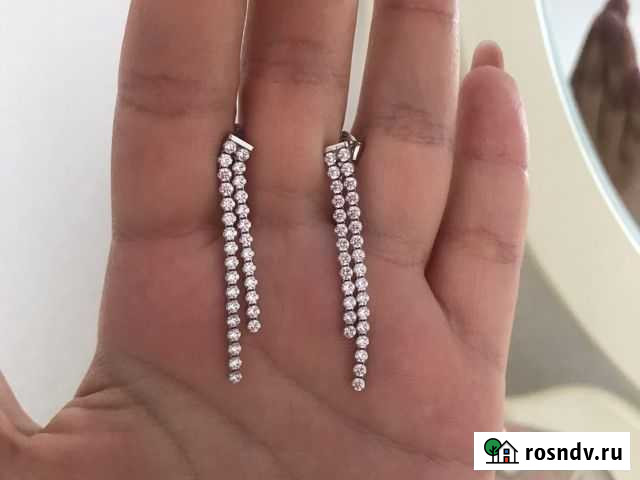 Серьги 925 пробы «Бриллиантовая дорожка» Геленджик - изображение 1