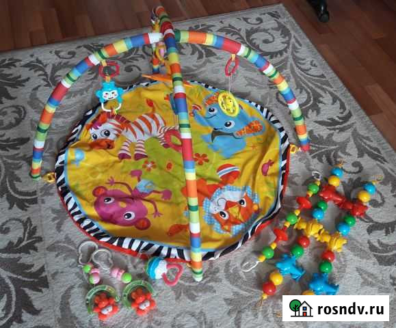 Развивающий коврик Baby go с погремушками Красноярск - изображение 1
