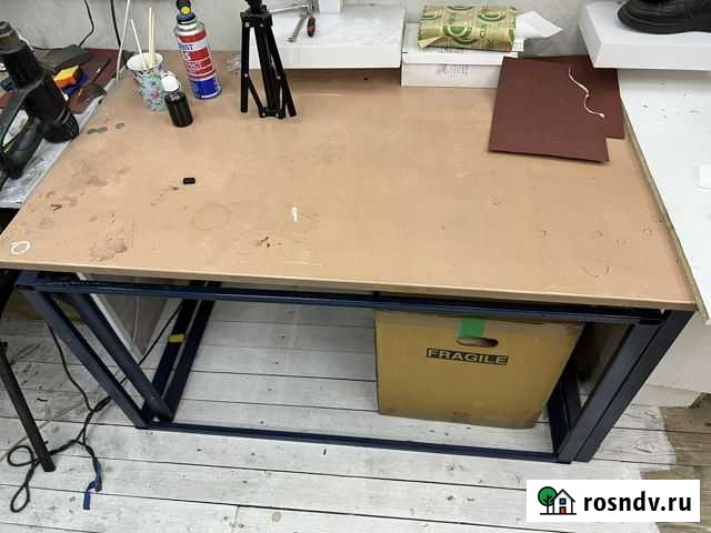 Подстолье в стиле лофт, обработаны краской по мета Красноярск - изображение 1