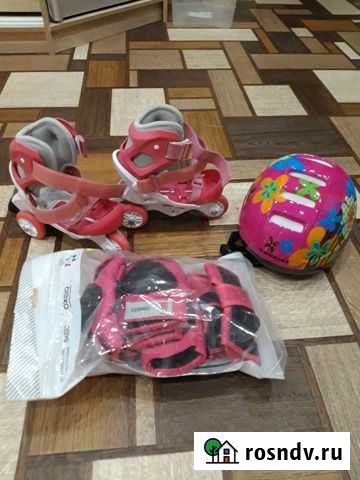 Ролики раздвижные 26 размер с экипировкой Рязань - изображение 1