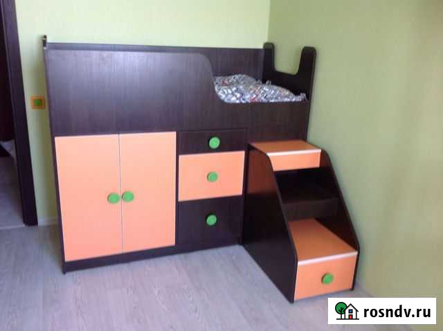 Мебель детская (кровать, стеллаж, шкаф) Бугры - изображение 1