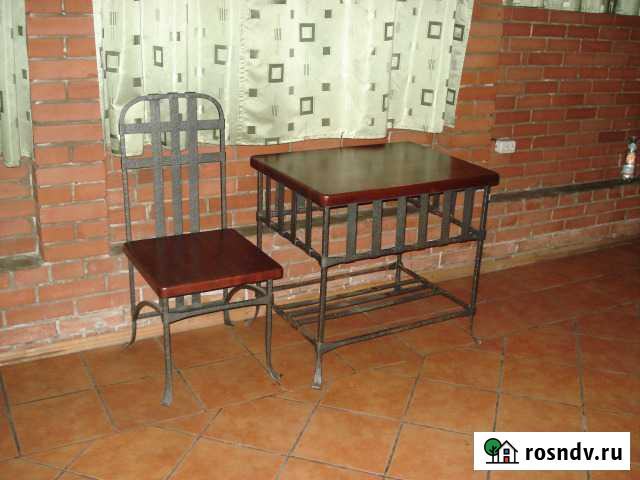 Кованный столик и стул Новосибирск - изображение 1