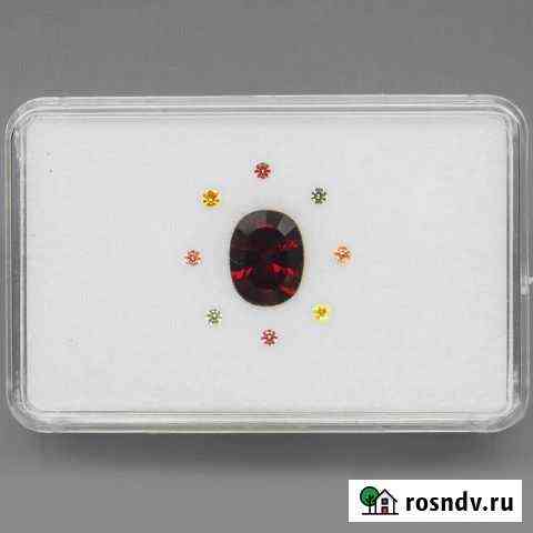Гранат+Сапфиры натуральные 3,48Ct VVS Набор Химки
