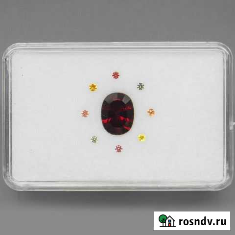 Гранат+Сапфиры натуральные 3,48Ct VVS Набор Химки - изображение 1