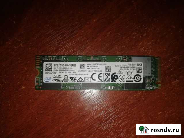 Intel ssd 660p m.2 pcie 3.0 x4 qlc 512gb Вологда - изображение 1