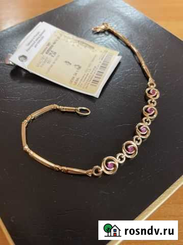 Золотой браслет 585 рубины Пермь - изображение 1