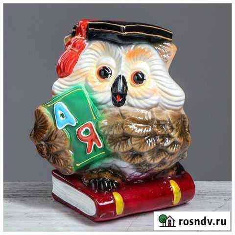 Копилка Сова на книге глянец Чебоксары